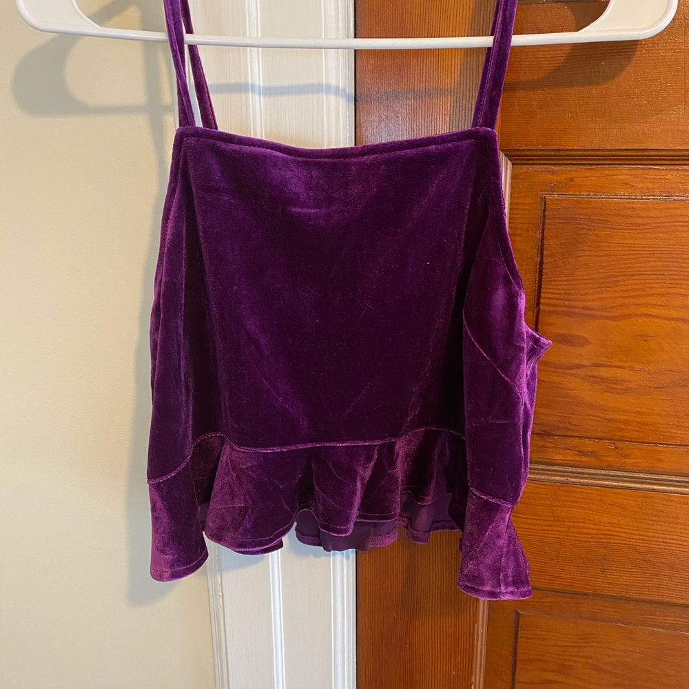 Forever 21 Purple Peplum Crop Top